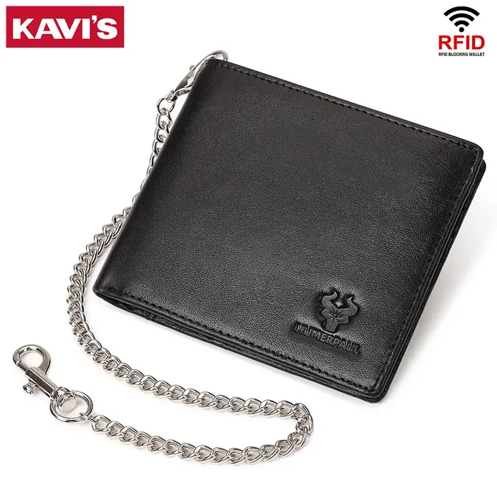 KAVIS Portefeuille en cuir pour homme
