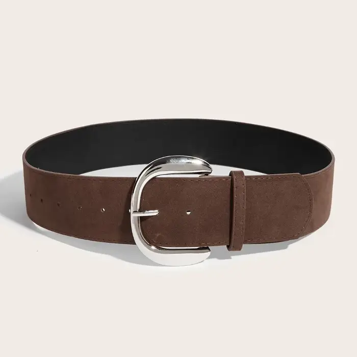 Maillard Styles daim cuir large ceinture à la mode décontracté boucle ardillon ceinture de luxe Desi