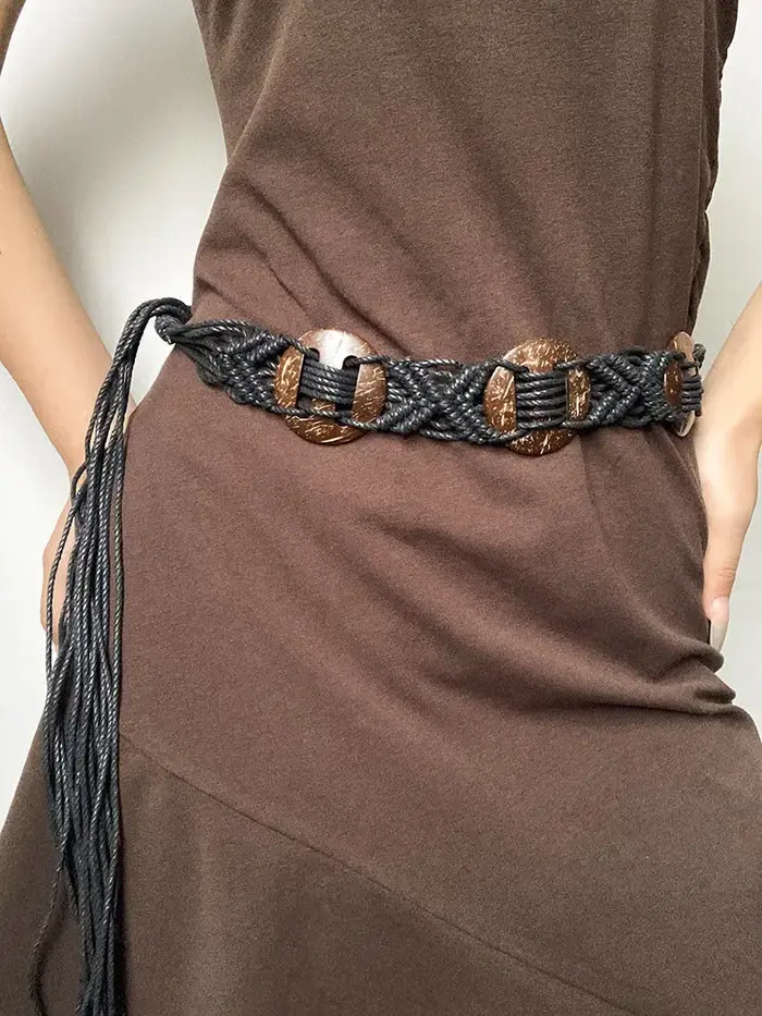 Ceinture tressée pour femme
