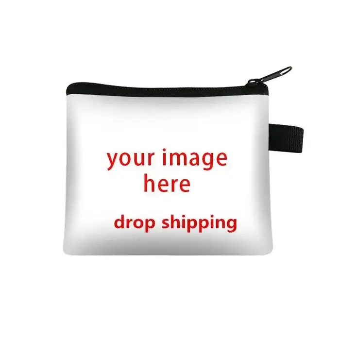 Porte-monnaie personnalisable avec votre logo/image/nom, pour fille et garçon, mini sac d'argent