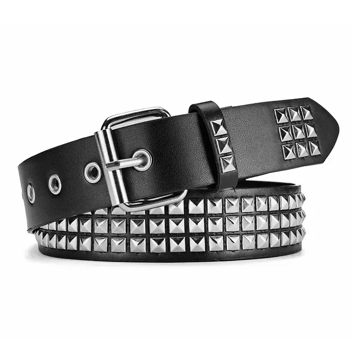 Ceinture à Rivets en Métal pour Homme et Femme