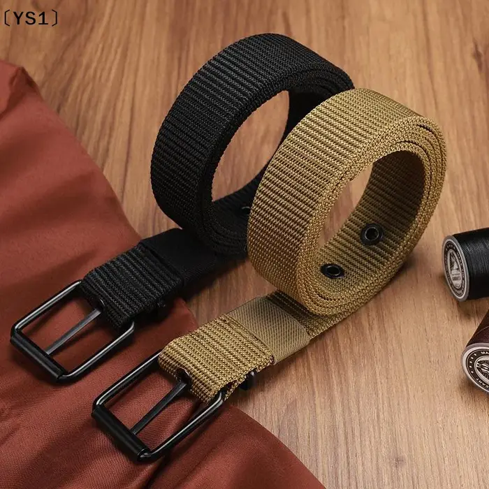 〔YS1〕Ceinture pour homme en toile poreuse avec boucle à ardillon