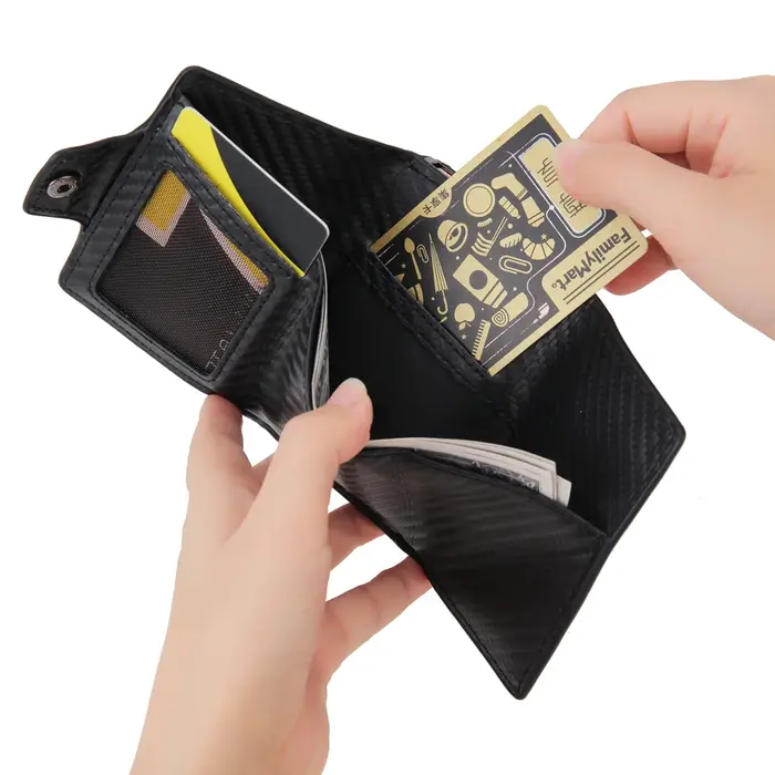 DIENQI — Porte-cartes en fibre de carbone pour les hommes
