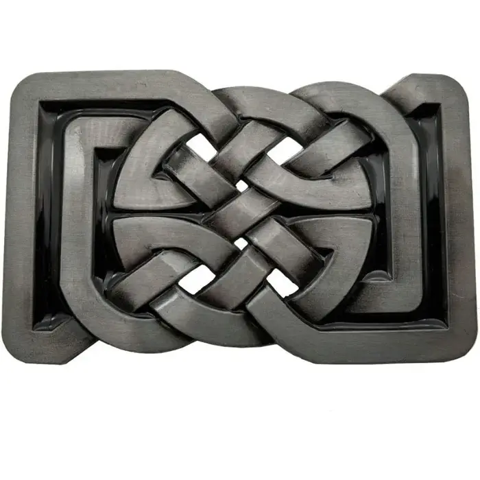Boucle de ceinture en alliage de zinc avec nœud celtique 02752