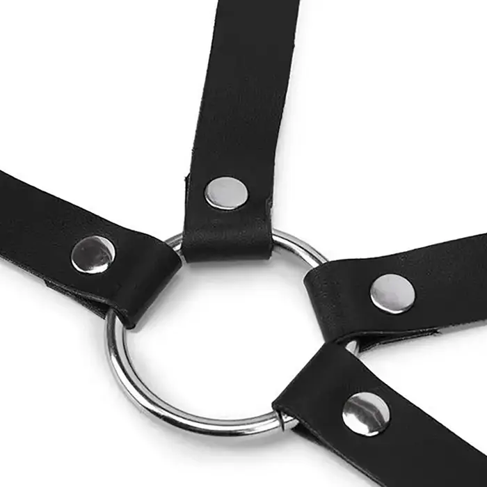 Ceinture en cuir PU noir pour femme