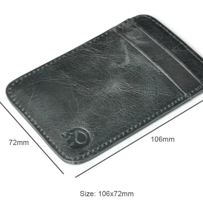 Portefeuille souple Super mince en cuir véritable pour hommes et femmes