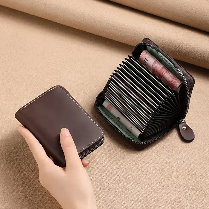 Porte-cartes de visite en cuir PU pour homme