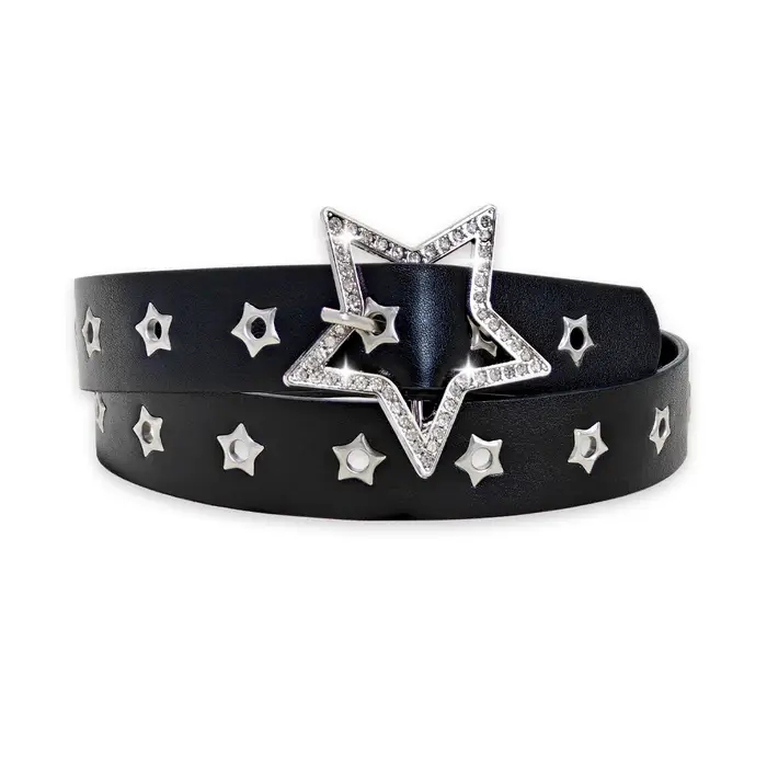 Ceintures de créateurs pour femmes de haute qualité luxe paume Punk Harajuku étoile oeillet Y2K filles jean ceinture
