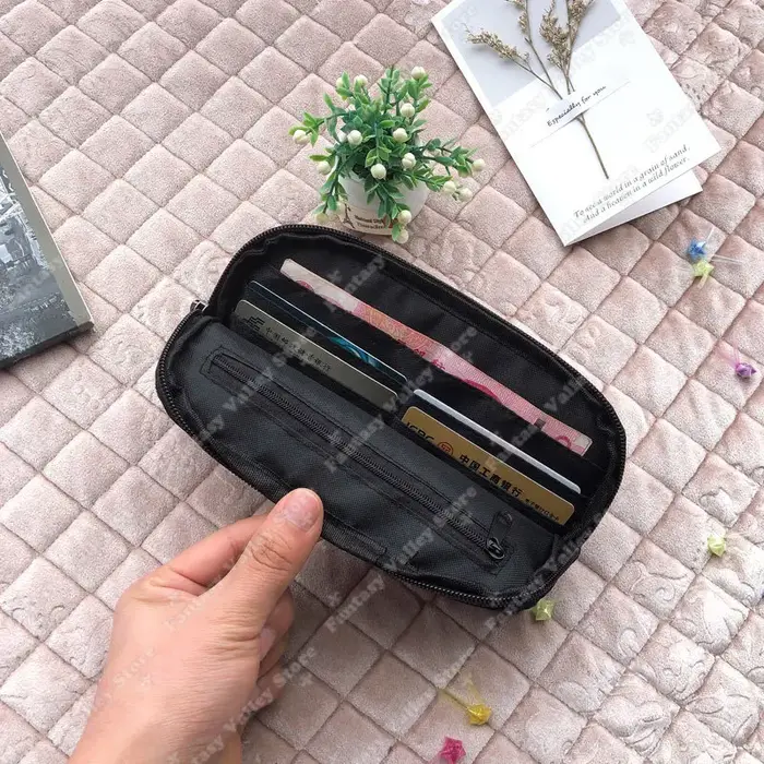 Portefeuille imprimé ange et démon noir punk pour femme