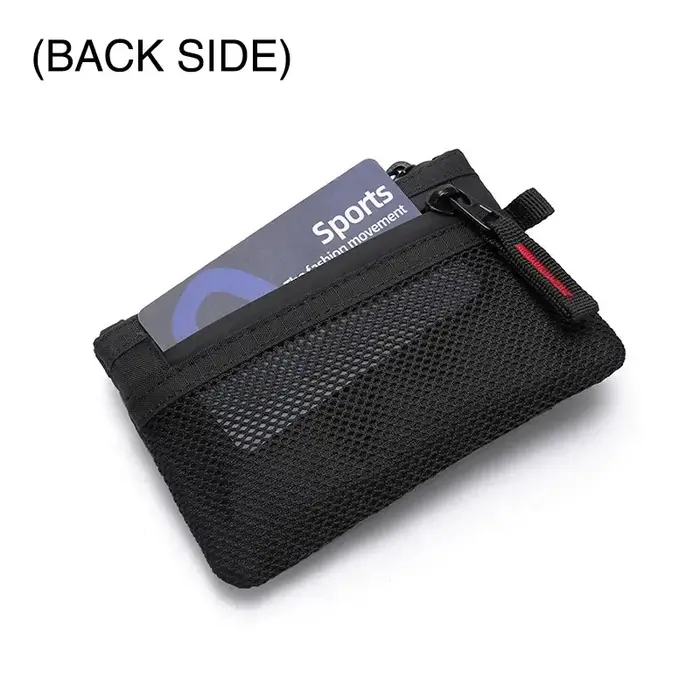 Rfid porte-carte de crédit hommes portefeuilles de luxe en Nylon mince portefeuille fermeture éclair
