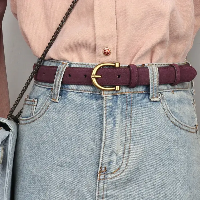 Ceinture en daim de luxe pour femmes