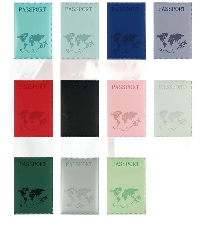 Porte-passeport en PU, couverture de passeport pour billets
