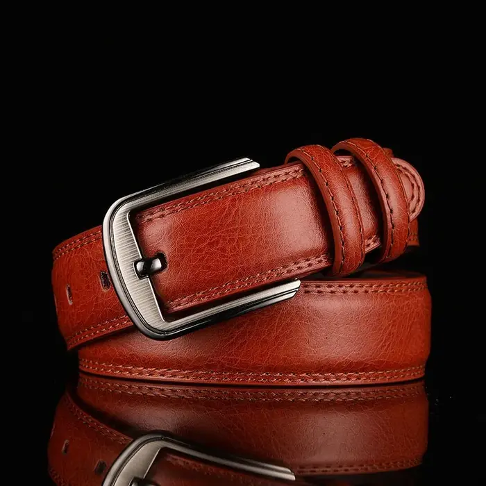 Ceinture homme ceinture homme ceinture garçon véritable peau de vache boucle ardillon ceinture marron moyen-âge jeunesse décontracté hommes ceinture