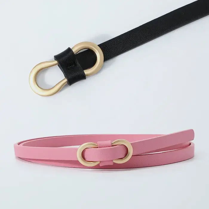 Ceinture nouée en cuir PU vintage pour femme