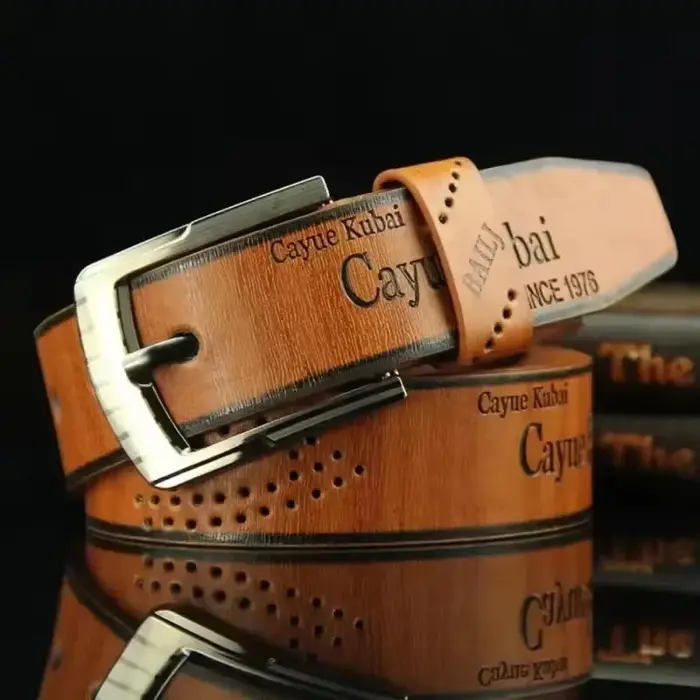 Ceinture de luxe en cuir PU pour hommes