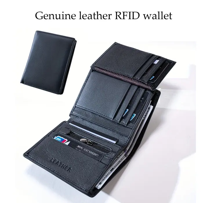 Hommes portefeuille en cuir véritable portefeuilles