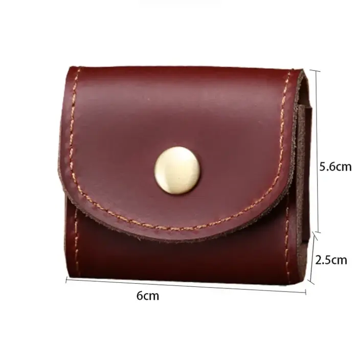 Porte-monnaie vintage en cuir véritable pour femme