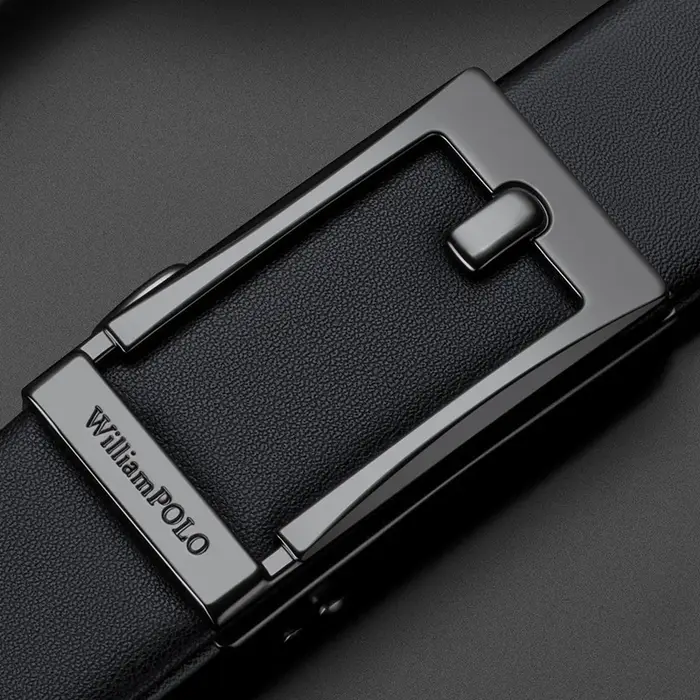 Ceinture en cuir à boucle automatique pour hommes