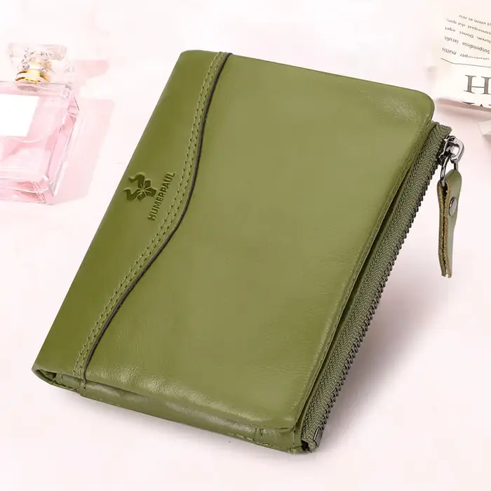 Petit portefeuille en cuir 100% véritable pour femmes