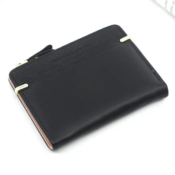 Portefeuille femme court rose porte-monnaie mode portefeuilles