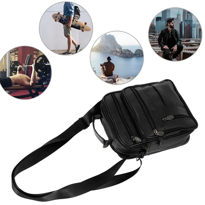 Sac à bandoulière en cuir pour hommes