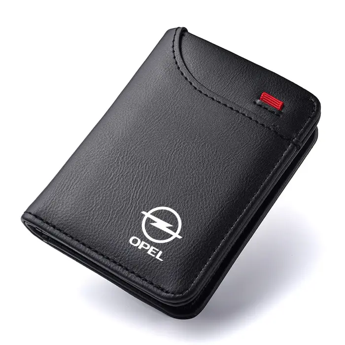 Emblème de voiture portefeuille souple en cuir Mini porte-monnaie pour cartes de crédit petit portef