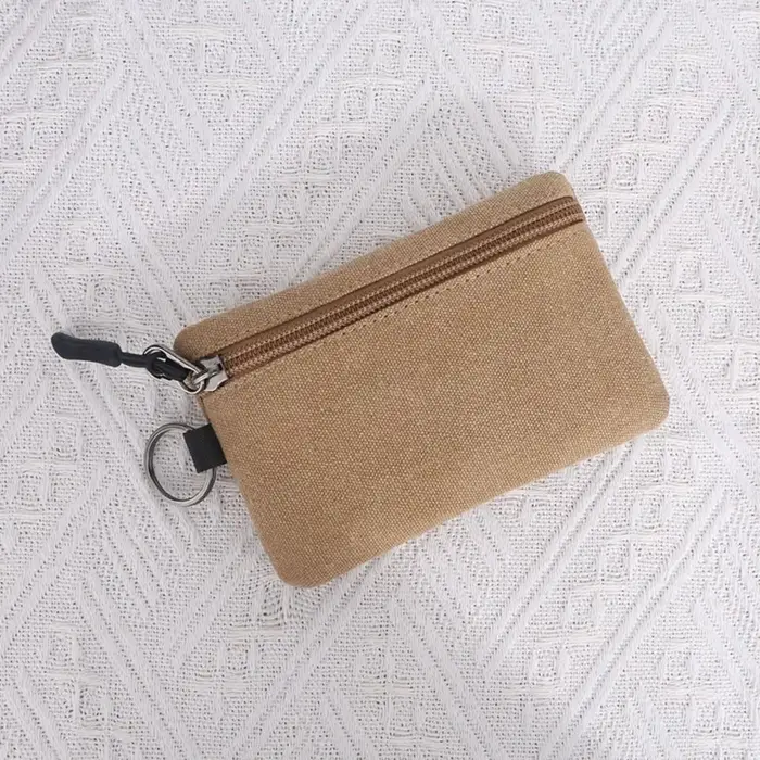 Porte-monnaie en coton pour filles, portefeuille portable mignon, sac à cartes