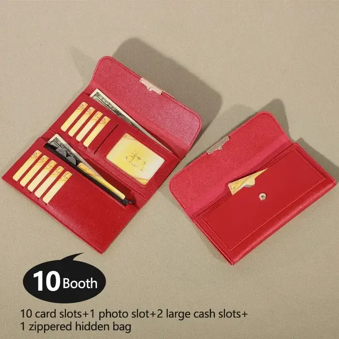 Portefeuille Long pliable en métal pour femmes