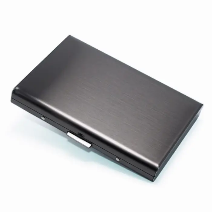 Rfid Business porte-carte de crédit hommes femmes portefeuille minimaliste en aluminium porte-carte bancaire avec pince à billets Designer Porte Carte