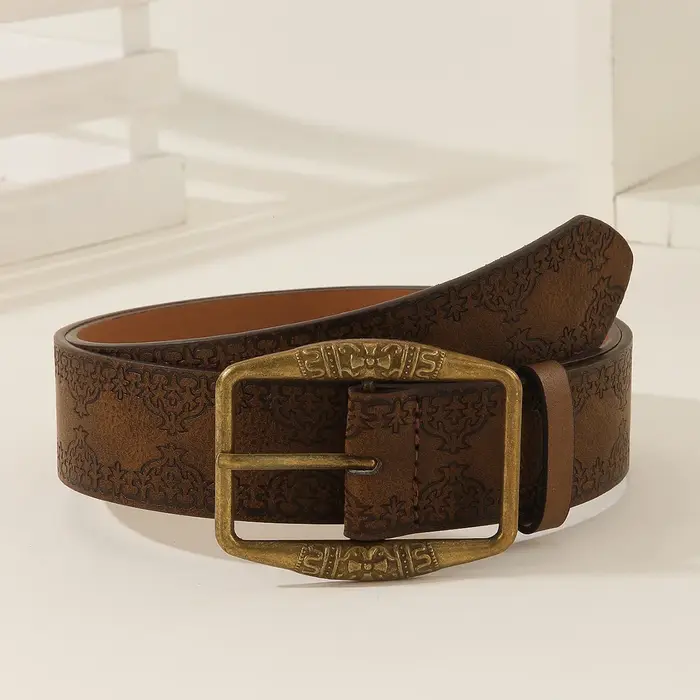 Ceinture Minimaliste Tendance pour Femme – Accessoire Rétro Polyvalent pour le Quotidien et le Style Urbain – Ceinture en Cuir Assortie pour Dames