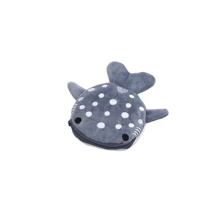 Nouveau porte-monnaie en peluche requin de dessin animé