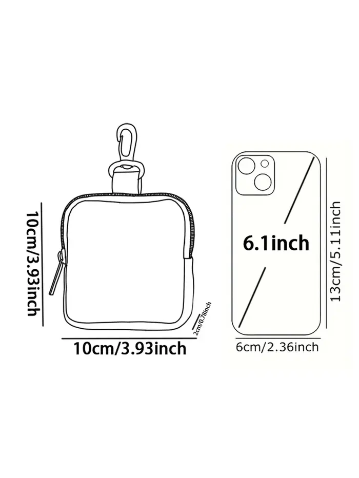 1 pièce, porte-monnaie portable avec motifs de camping
