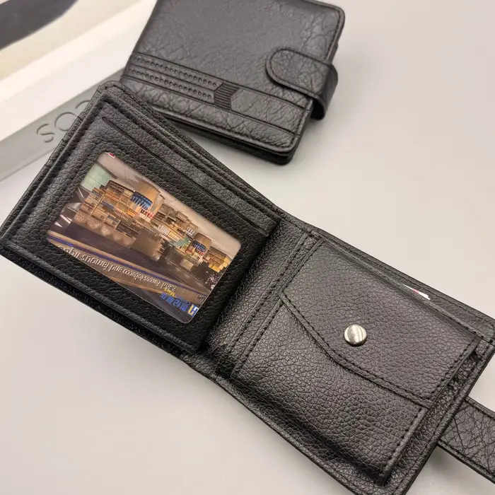 Portefeuille vintage pour homme en cuir