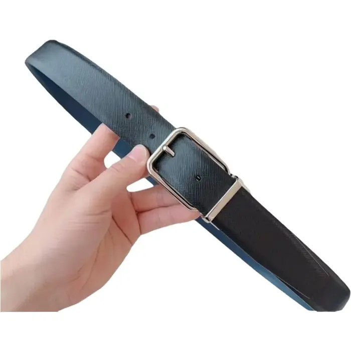 Nouvelle ceinture en cuir double face pour homme