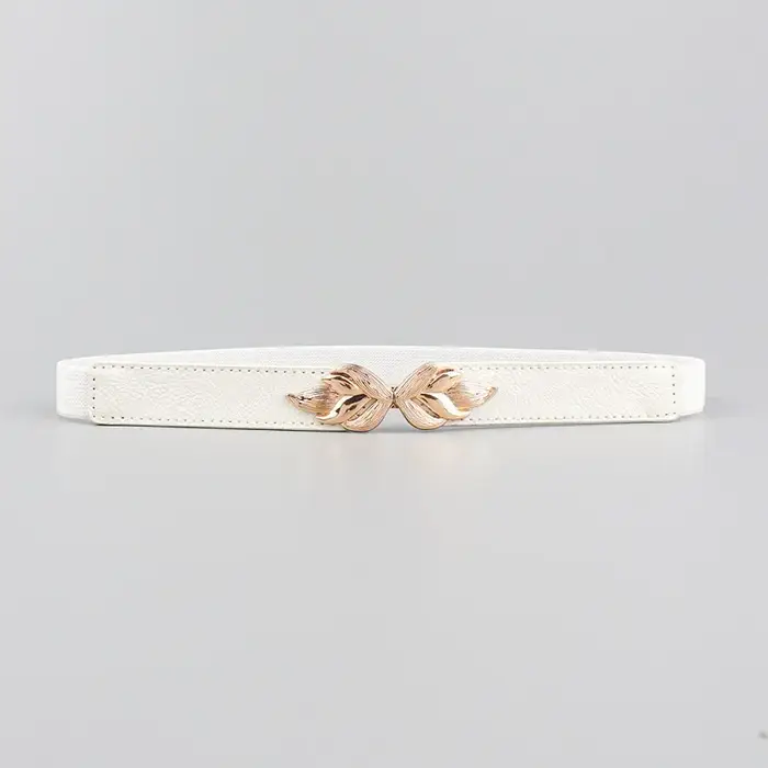 Ceinture fine en cuir chevelu pour femmes