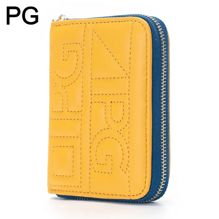 Portefeuille court matelassé à fermeture éclair PG pour femme