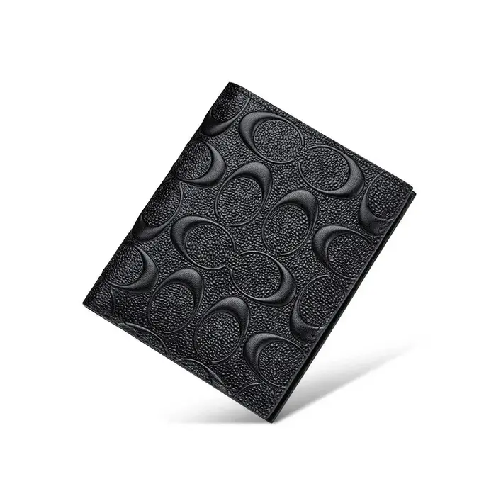 Portefeuille court pour homme Paul King en cuir véritable, porte-cartes de permis de conduire fin, p
