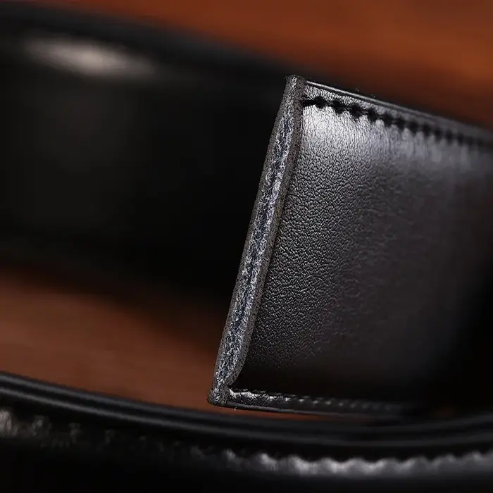 Ceintures sans boucle 2.4 2.8 3.0 3.2 3.5 3.8cm de largeur véritable ceinture hommes