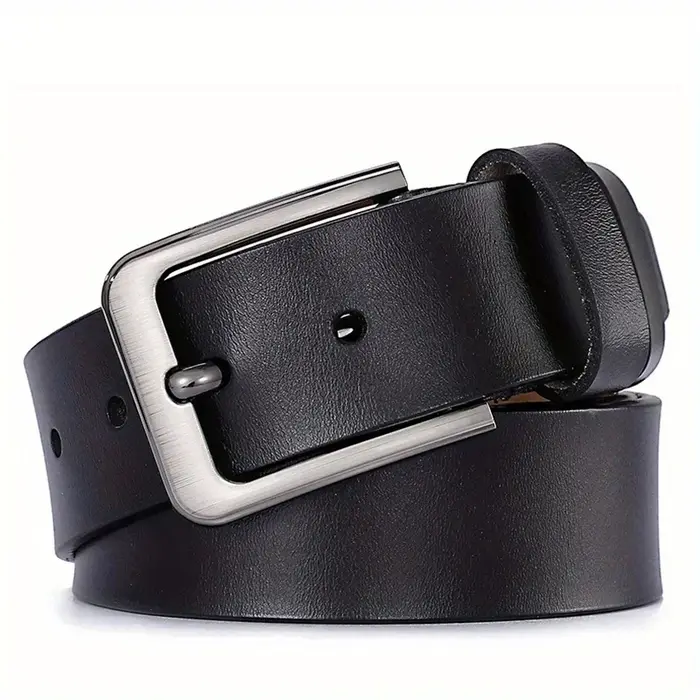 Ceinture pour hommes Original en cuir véritable alliage métal boucle ardillon taille sangles Plus
