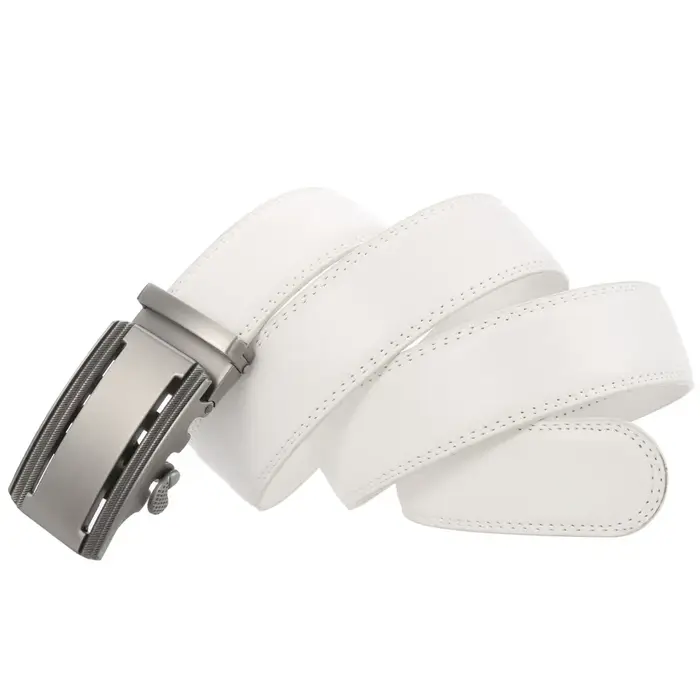 Ceinture en cuir blanc personnalisée pour hommes