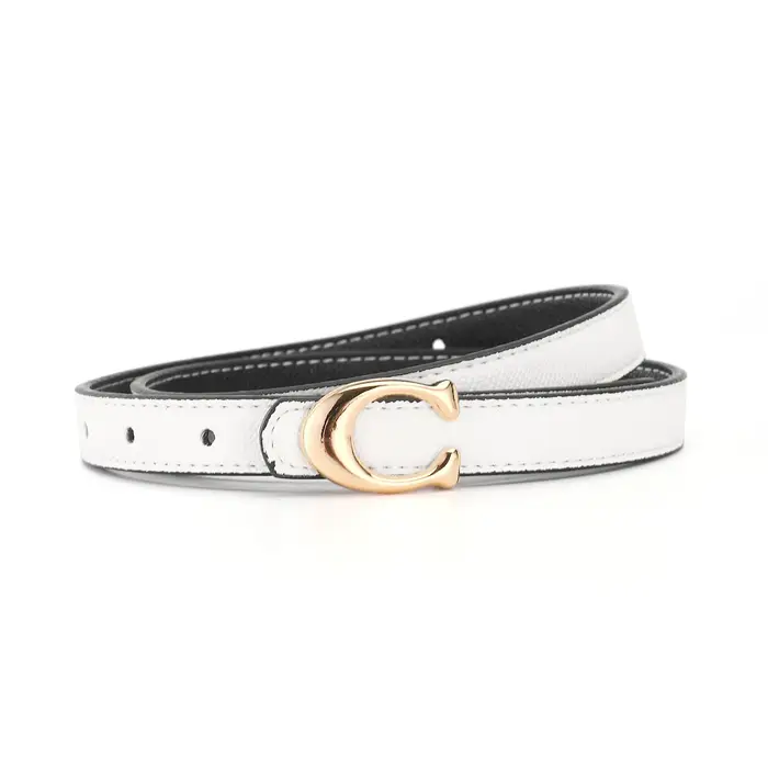 Ceinture en cuir de luxe pour femme avec boucle en alliage de créateur, idéale pour jeans, pantalons