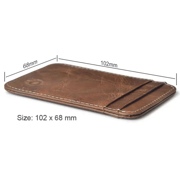 Porte-cartes en cuir véritable