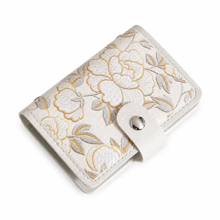 Portefeuille porte-cartes floral pour femme