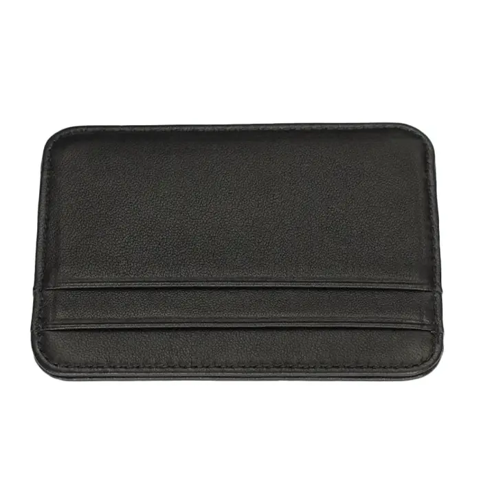 Portefeuille porte-cartes en cuir véritable de peau de mouton pour hommes et femmes