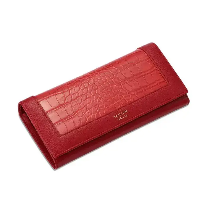 Femmes portefeuille motif Crocodile mode PU cuir porte-carte de crédit fermeture éclair porte-monnaie femme pochette sac d'argent