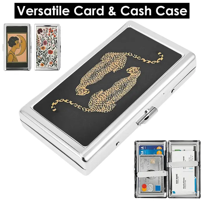 Porte-cartes en métal pour hommes