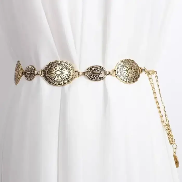 Ceinture à chaîne en métal pour femmes