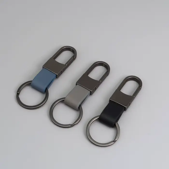 Porte-clés de voiture de luxe en cuir véritable