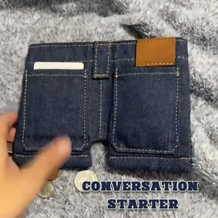 Mini grand portefeuille en jean Style Vintage pour femmes, nouveau modèle, porte-monnaie multifonctionnel, grande capacité, portefeuille en jean, cadeau