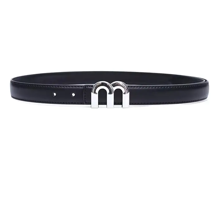 Ceinture pour femme M. Boucle argentée de haute qualité